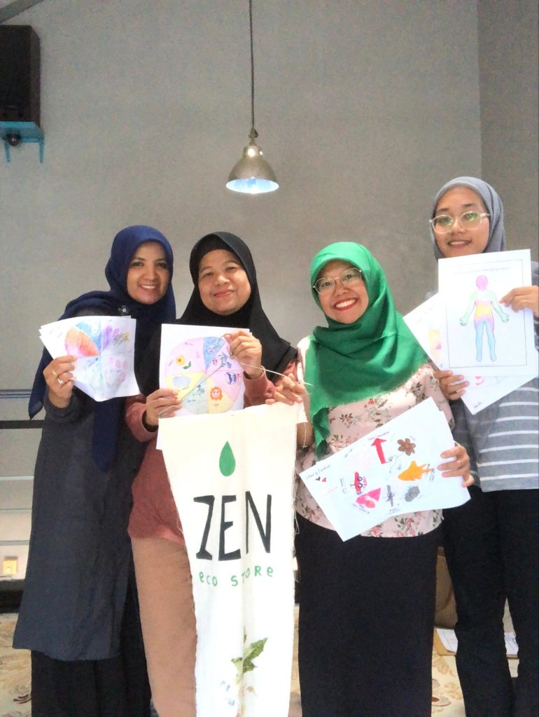 art therapy session bersama psikolog Arum Sukma Kinasih